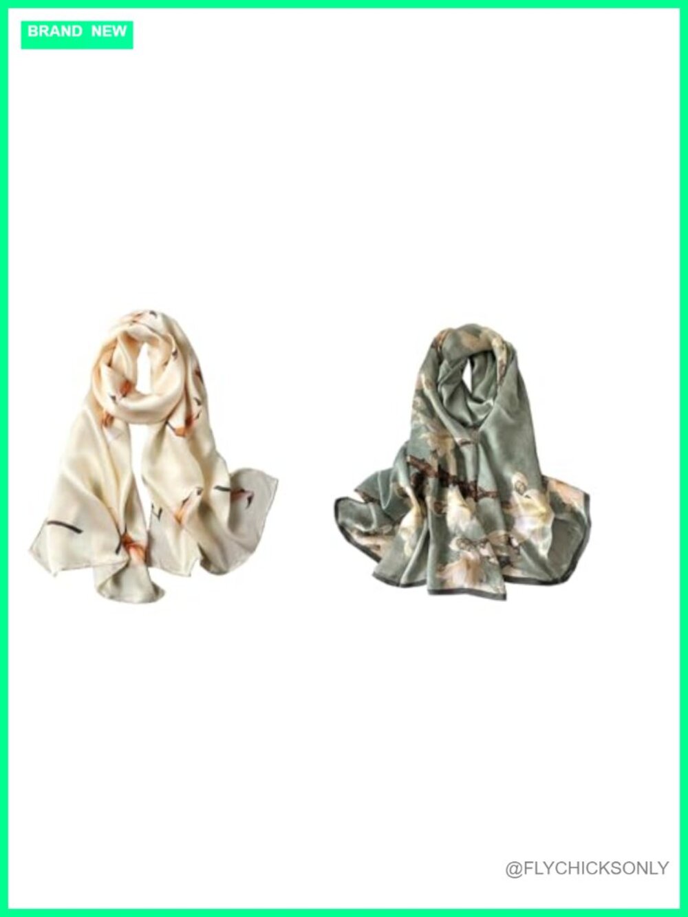 100% Mulberry Silk Long Scarf Shawl Wrap for Women 70x21 Lightweight